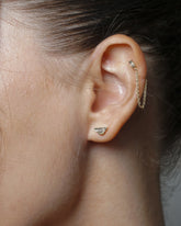 Moon Earrings  White Diamonds